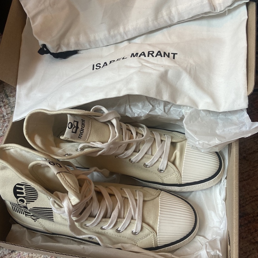 NWT Isabel Marant white high tops